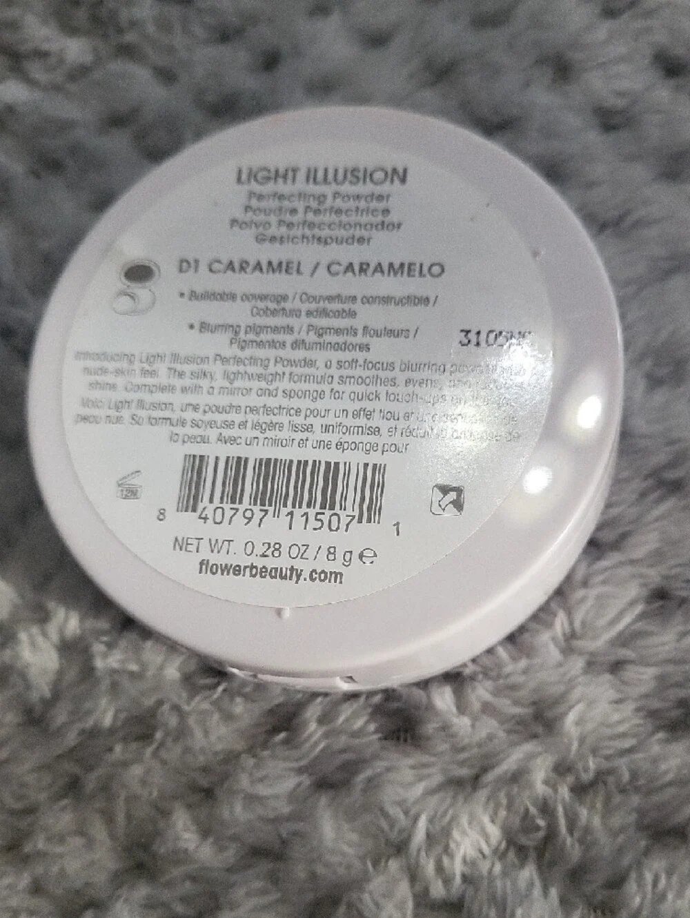 New Flower By Drew Light Illusion Perfecting Powder in Caramel